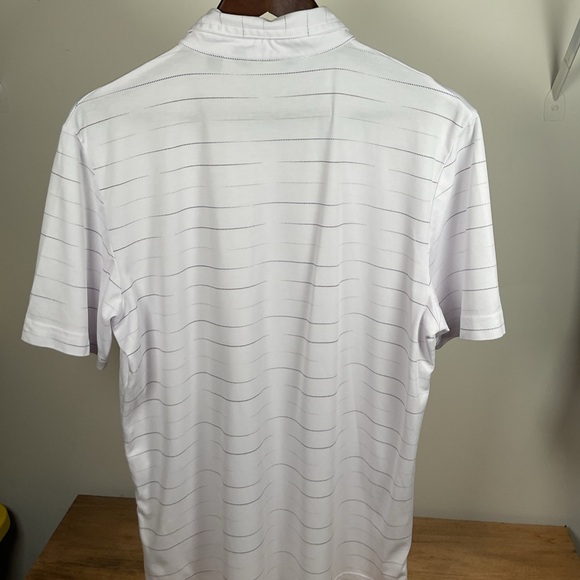 TravisMathew Pima Blend Striped Performance Polo Shirt - Men’s Large - Picture 9 of 14